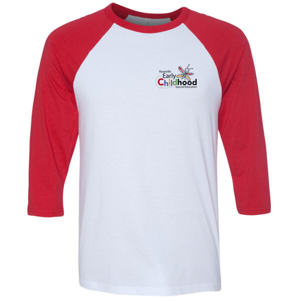 Bella + Canvas - Unisex Three Quarter Sleeve Baseball Tee - Printed Logo Thumbnail