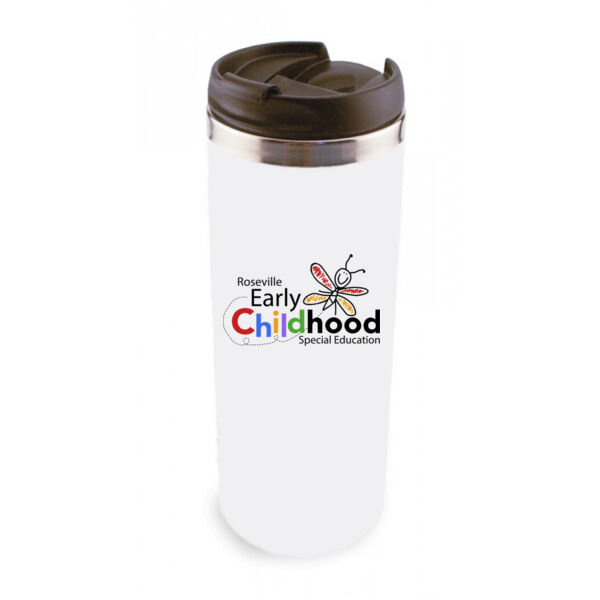 14 oz Stainless Steel Tumbler - Sublimated Logo Thumbnail