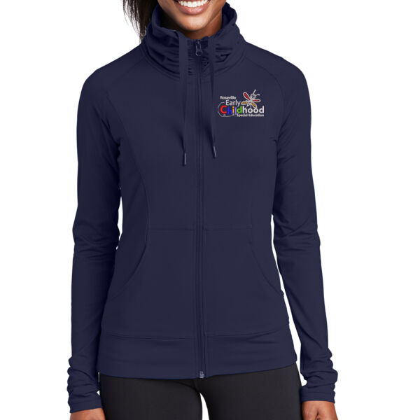 Sport-Tek® Ladies Sport-Wick® Stretch Full-Zip Jacket - Embroidered Logo Thumbnail