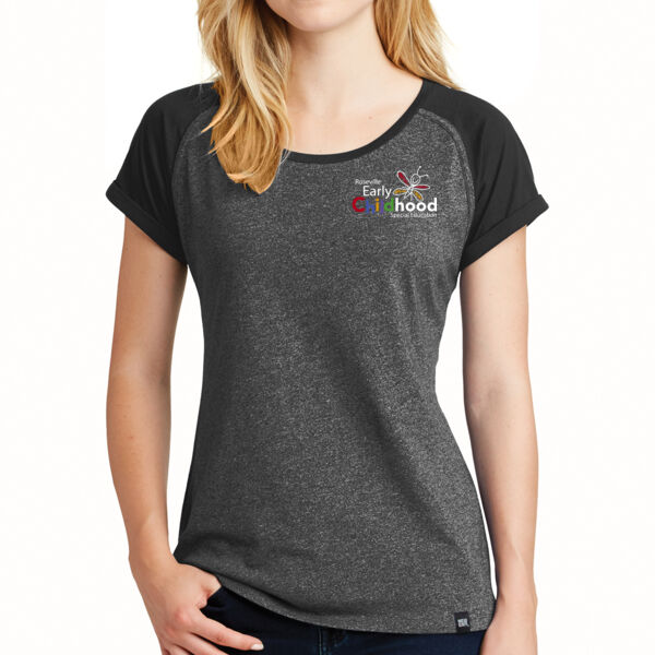 New Era® Ladies Heritage Blend Varsity Tee - Printed Logo Thumbnail