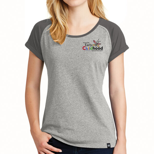 New Era® Ladies Heritage Blend Varsity Tee - Printed Logo Thumbnail