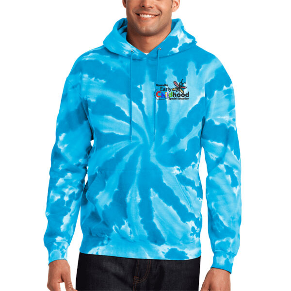 Port & Company® Tie-Dye Pullover Hooded Sweatshirt - Embroidered Logo Thumbnail